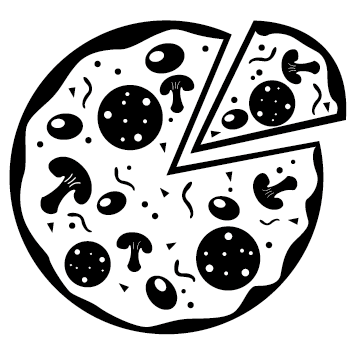 Sticker pizza